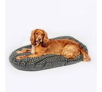 Danish Design Charcoal Arrows - Sherpa Fleece Quilted Mattress Grey Dog Bed for Adult/Senior/Puppy Beds - 33in