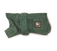 Danish Design Green Cotton Adjustable Velcro Towelling Dog/Puppy Robe 28 Inch