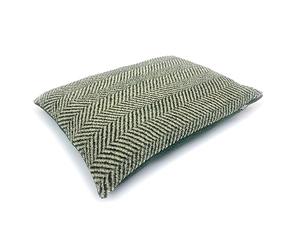 Danish Design Green Herringbone Deep Dog Duvet, Large | Deep cushioning and fluffy sherpa fleece give stretch-out sleepers room to relax.