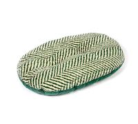 Danish Design Green Herringbone Fleece Quilted Mattress for Dogs - Medium - 27