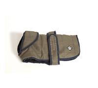 Danish Design Green Tweed Padded Lining Full Chest Protection Showerproof Dog/Puppy Coat 28 Inch 70 cm