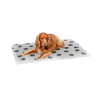 Danish Design Grey/Black Paw Print Soft Non Slip Dog/Puppy Cat Vet Fleece 75 x 100 cm