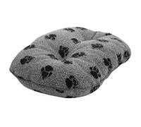 Danish Design Grey Sherpa Fleece Oval Shaped Luxury Dog/Puppy Quilted Mattress 27 Inch 68cm
