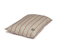 Danish Design Heritage Herringbone Beige and Burgundy Stripes Soft Polyester Machine Washable Quilted Dog/Puppy Slumber Large