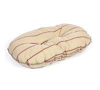 Danish Design Heritage Herringbone Beige and Burgundy Stripes Soft Quilted Dog/Puppy Mattress 33 Inch