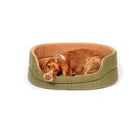 Danish Design Hunter Tweed Brown Machine Washable Dog/Puppy Slumber Bed 21 Inch, Green