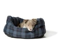 Danish Design Lumberjack Navy/Grey Check Hard Wearing Soft Fabric Rustic Dog/Puppy Slumber Bed 35 Inch