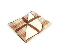 Danish Design Newton Moss Green Check Hard Wearing Machine Washable Pet Blanket Throw Medium
