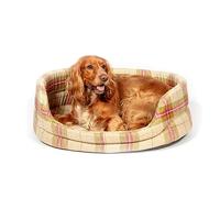 Danish Design Newton Moss Orange Brown Check Machine Washable Dog/Puppy Slumber Bed 40 Inch
