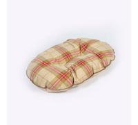Danish Design Newton Moss Orange Brown Check Machine Washable Dog/Puppy Quilted Mattress 27 Inch