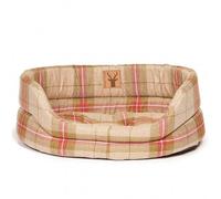 Danish Design Newton Moss Orange Brown Check Machine Washable Dog/Puppy Slumber Bed 27 Inch