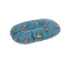 Danish Design Teal Woodland Stag Machine Washable Deep Filled Dog/Puppy Quilted Mattress 30 Inch