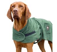 Danish Design Towelling Dog Robe - Green - 40cm