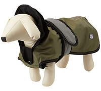 Danish Design 2 In 1 Light Reflective Four Seasons Removable Polar Lining Khaki Dog/Puppy Coat 16 Inch 40 cm