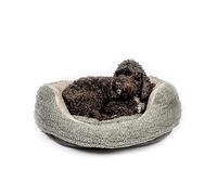 Danish Design Bobble Pewter Grey Machine Washable Cable Knit Dog/Puppy Deluxe Slumber Bed 30 Inch