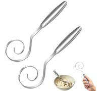 Danish Dough Whisk, 430 Stainless Steel Seamless Dough Whisk | Mimics Fingertip Kneading, Wipes Clean Easily, Seamless Design 9-inch Danish Dutch Whisk for Sourdough, Bread, Pastry Mixing