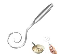 Danish Dough Whisk, 430 Stainless Steel Seamless Dough Whisk | Mimics Fingertip Kneading, Wipes Clean Easily, Seamless Design 9-inch Danish Dutch Whisk for Sourdough, Bread, Pastry Mixing