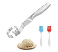 Danish Dough Whisk, Dough Whisk and Pastry Brushes Set, Hand Tool for Mixing Bread Dough and Cake Batter, Ideal for Sourdough Preparation and Baking Enthusiasts