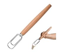 Danish Dough Whisk - Rustproof Portable Stirrer Mixer,Sourdough Mixer Tool | for Bakers Making Mixing Breadmaking Bread Cake Pastry Bagel Batter Cheese Kitchen Cooking Bakery Bench