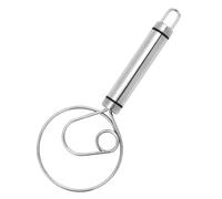 Danish Dough Whisk Stainless Steel Dutch Style Bread Dough Whisk Hand Egg Mixer Bread Whisk Original Dutch Style Whisk Bread Dough Mixer Stick Baking Tools for Sourdough, Pizza, Pastry, Cake - 8.27"