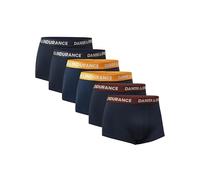 DANISH ENDRUANCE Mens Low Rise Trunks, Cotton Underwear for Men, Stretchy Men's Boxer Shorts, 6 pack, Multicolor (2xNavy Blue, 2xNavy Blue/Orange, 2xNavy Blue/Bordeaux), X-Large