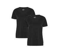 DANISH ENDURANCE 100% Merino Wool T-shirt for Women, Lightweight & Odour-Resistant Undershirt, 2-Pack Black M
