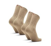 DANISH ENDURANCE Alpaca Wool Socks, Cosy for Winter, Thermal Alpaca Bed Socks, for Men & Women, Unisex, 2-Pack Beige Melange 6-8
