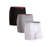 DANISH ENDURANCE Bamboo Boxer Shorts for Men, Soft Antibacterial Pants, Optional Open Fly, 3 Pack, Multicolour: 1 X Black, 1 X White, 1 X Grey, XL