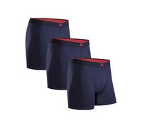 DANISH ENDURANCE Bamboo Boxer Shorts for Men, Soft Antibacterial Pants, Optional Open Fly, 3 Pack, Navy Blue, 4XL