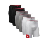 DANISH ENDURANCE Bamboo Boxers Mens, Long Leg Boxers for Men, Anti Chafing, Breathable Underwear, 3 or 6 Pack, Multicolor (2xBlack, 2xGrey, 2xWhite) 6-pack, Medium