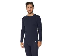 DANISH ENDURANCE Base Layers Men, Long Sleeve Thermal Tops Men, Merino Wool, Thermals Men, Warm Winter Thermal Underwear, with or Without a Zipper, Dark Navy, L
