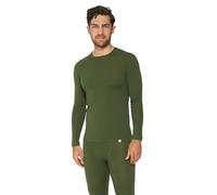 DANISH ENDURANCE Base Layers Men, Long Sleeve Thermal Tops Men, Merino Wool, Thermals Men, Warm Winter Thermal Underwear, with or Without a Zipper, Green, 3XL