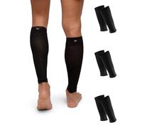 DANISH ENDURANCE Calf Compression Sleeve, 21-26 mmHG, Calf Support, for Men & Women, Unisex, 1 or 3 Pack, Black 3-pack, XL