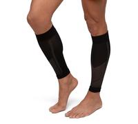 DANISH ENDURANCE Calf Compression Sleeve, 21-26 mmHG, Calf Support, for Men & Women, Unisex, 1 or 3 Pack, Black/Grey, M
