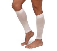 DANISH ENDURANCE Calf Compression Sleeve, 21-26 mmHG, Calf Support, for Men & Women, Unisex, 1 or 3 Pack, White, L