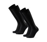DANISH ENDURANCE Compression Socks, 21-26mmHg, Running Sports Flight Socks, for Men & Women, Unisex, 2 Pack, Solid Black, 9-12