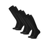 DANISH ENDURANCE Compression Socks, Organic Cotton Flight Socks, 14-18 mmHg, Men & Women, Unisex, 3 Pack, Black, 6-8