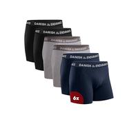 DANISH ENDURANCE Cotton Boxers for Men with Optional Fly, Breathable Men's Underwear Trunks, 6 Pack, Multicolour (2xblack, 2xgrey, 2xnavy Blue), 4XL