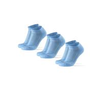 DANISH ENDURANCE Cushioned Ankle Running Socks for Long Distances, Anti-Blister, Men & Women, Unisex, 3 Pack, Light Blue, 6-8