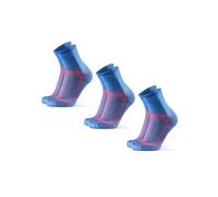 DANISH ENDURANCE Cushioned Running Socks for Long Distances, Anti-Blister, for Men & Women, Unisex, 3 Pack, Blue, 9-12