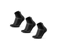 DANISH ENDURANCE Cushioned Running Socks for Long Distances, Anti-Blister, Sport Socks for Men & Women, Unisex, 3 Pack Black/Grey 13-15