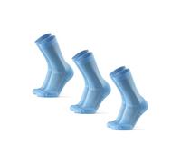 DANISH ENDURANCE Cushioned Running Socks for Long Distances, Crew Socks, for Men & Women, Unisex, 3 or 5 Pack, Light Blue, 6-8