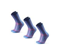 DANISH ENDURANCE Cushioned Running Socks for Long Distances, Crew Socks, for Men & Women, Unisex, 3 or 5 Pack, Blue, 3-5
