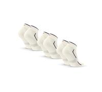 DANISH ENDURANCE Cushioned Sport Socks, Organic Cotton, Quarter Socks, for Men & Women, Unisex 3 or 6-pack, Offwhite/Navy 3-pack, 9-12