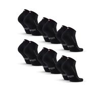DANISH ENDURANCE Cushioned Sport Socks, Organic Cotton, Quarter Socks, for Men & Women, Unisex 3 or 6-pack, Black 6-pack, 9-12