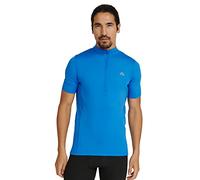 DANISH ENDURANCE Cycling Jersey Long Sleeved, Rear Pockets, Reflective Details, for Men, Blue, XXL