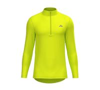 DANISH ENDURANCE Cycling Jersey Long Sleeved, Rear Pockets, Reflective Details, for Men, Neon Yellow, M