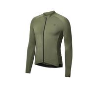 DANISH ENDURANCE Cycling Jersey Mens, Breathable Long Sleeve Cycling Tops for Men with Pockets and Full Zipper, Olive, XL