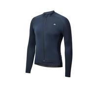 DANISH ENDURANCE Cycling Jersey Mens, Breathable Long Sleeve Cycling Tops for Men with Pockets and Full Zipper, Navy, XL