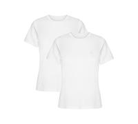 DANISH ENDURANCE Gym Top, Sports T-Shirt for Workout & Running, Lightweight & Quick Dry Activewear for Women, White 2-Pack, Medium